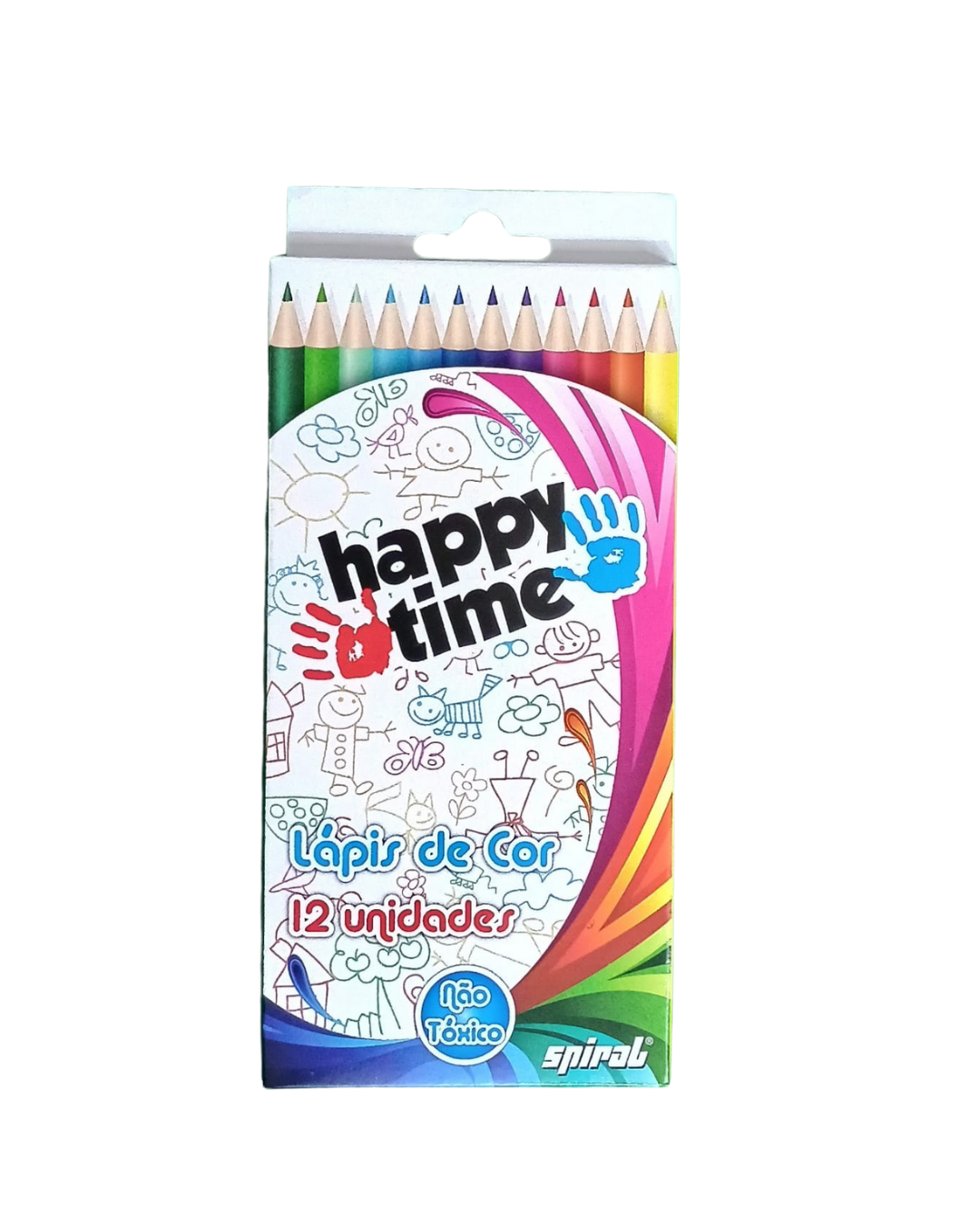 Lápis de Cor Happy Time 12 Cores